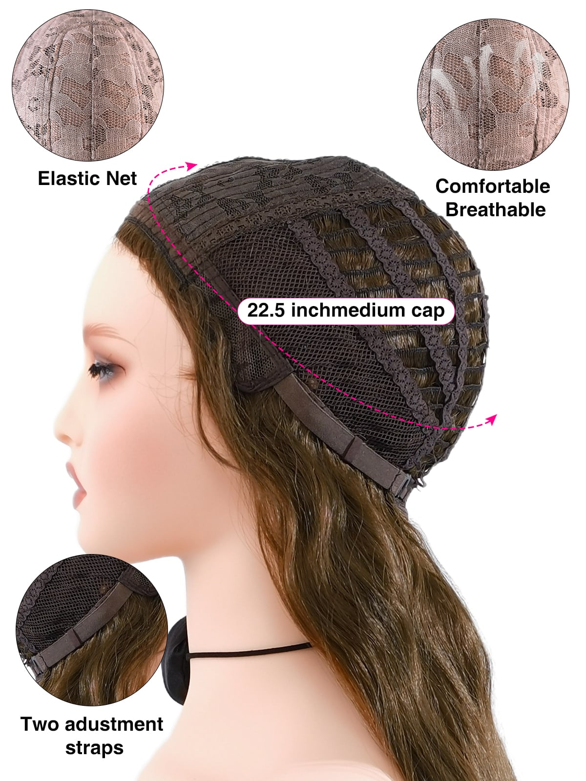 BreathNet Lining - Mary Wig by Ailsa's Wigs with 3D Ventilation & Adjustable Straps