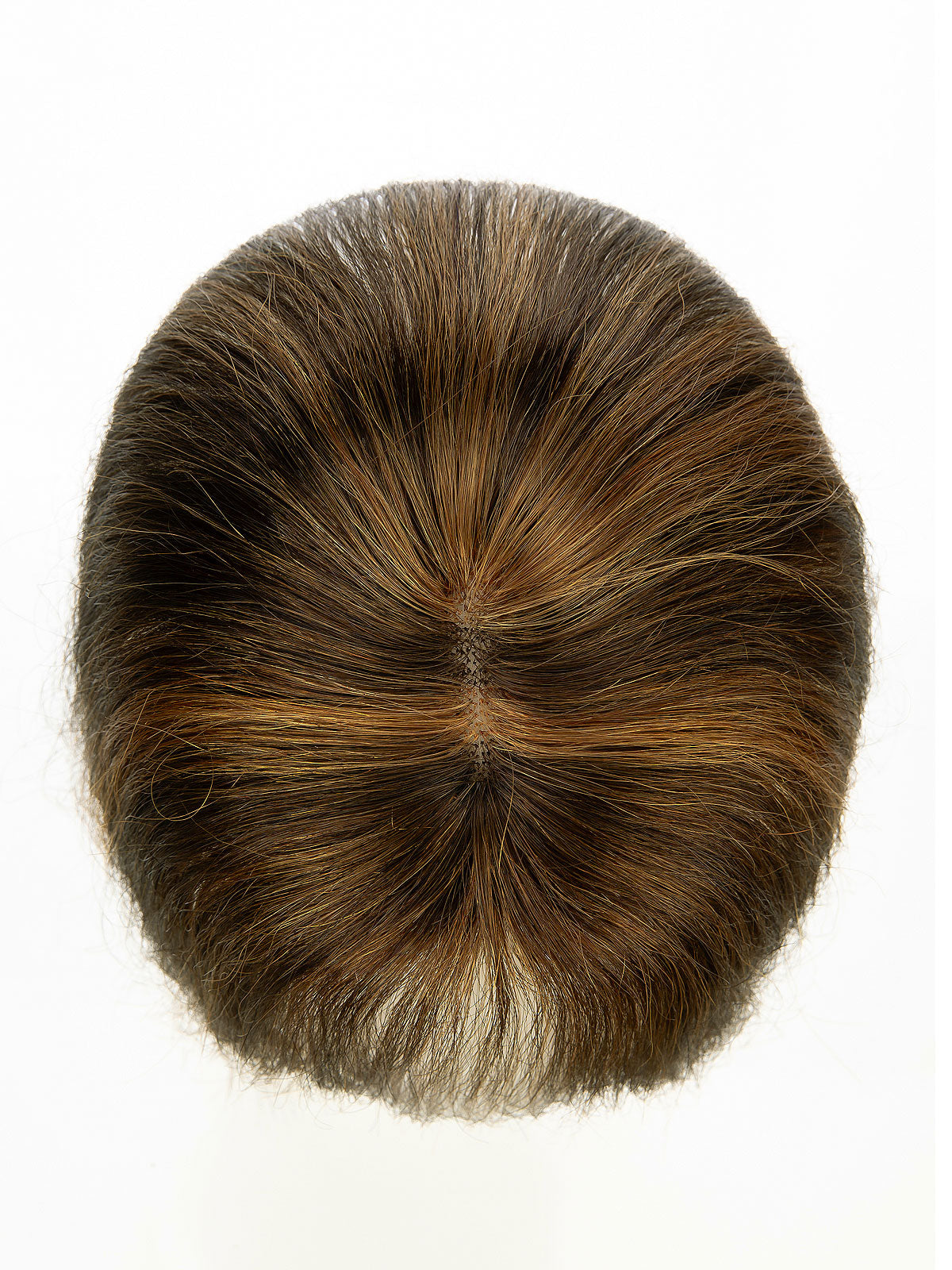 Elise in Honey Chestnut Blend | 9" Remy Human Hair Topper | HD Lace Closure with Bangs by ECCO Hair