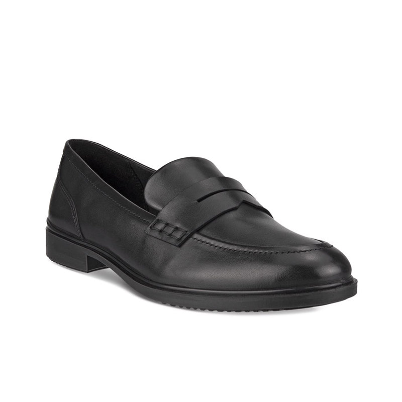 ECCO DRESS CLASSIC 15 Women's Loafers Black Leather Outdoor Casual Shoes 209803
