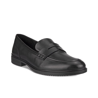 ECCO DRESS CLASSIC 15 Women's Loafers Black Leather Outdoor Casual Shoes 209803