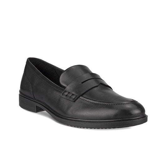 ECCO DRESS CLASSIC 15 Women's Loafers Black Leather Outdoor Casual Shoes 209803