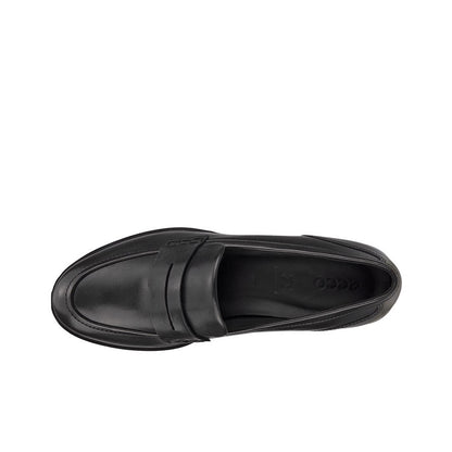 ECCO DRESS CLASSIC 15 Women's Loafers Black Leather Outdoor Casual Shoes 209803
