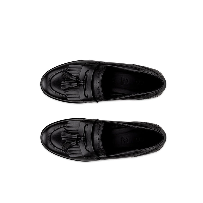 ECCO DRESS CLASSIC 15 Women's Loafers Black Leather Fashionable Classic Casual Shoes 209863