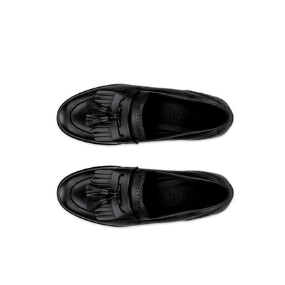ECCO DRESS CLASSIC 15 Women's Loafers Black Leather Fashionable Classic Casual Shoes 209863