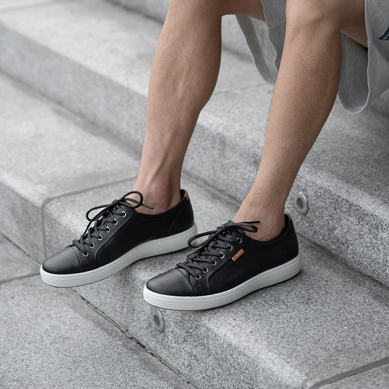 ECCO Soft 7 Men's Sneakers Leather Lace Up Casual Shoes 430004