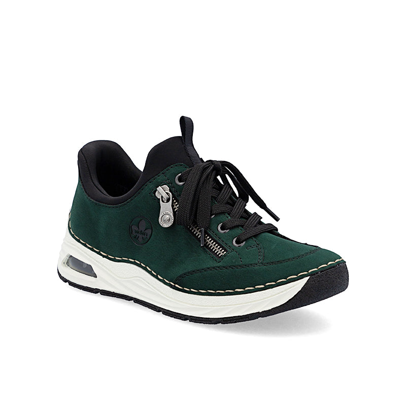 Rieker Women's Dark Green Lace Up Casual Shoes 44567