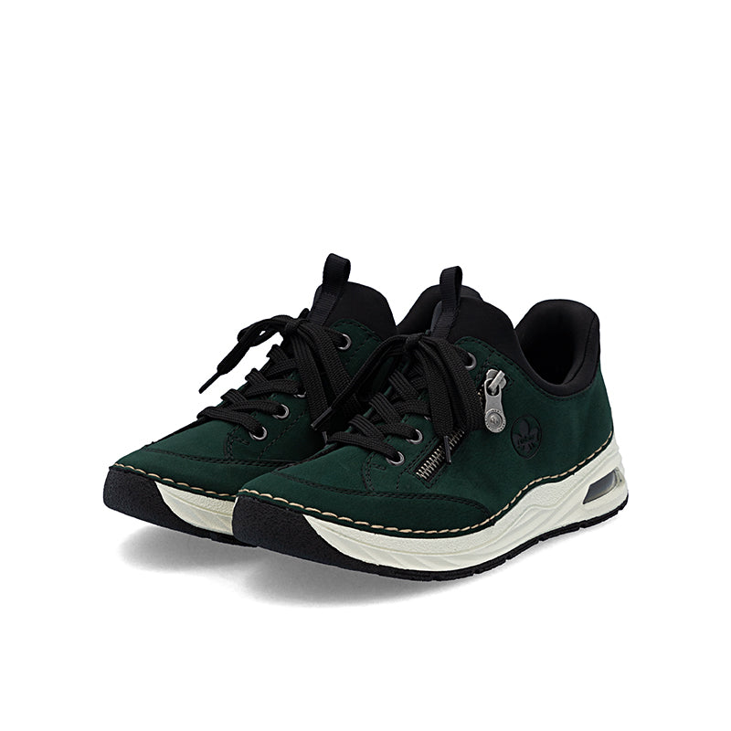 Rieker Women's Dark Green Lace Up Casual Shoes 44567