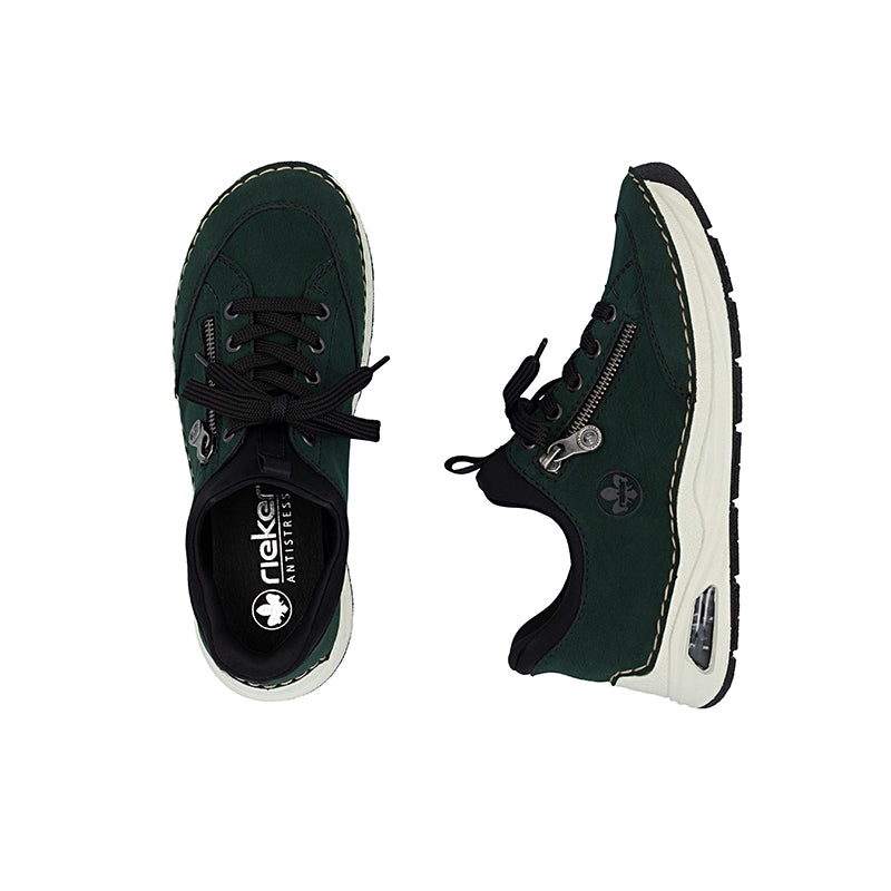 Rieker Women's Dark Green Lace Up Casual Shoes 44567