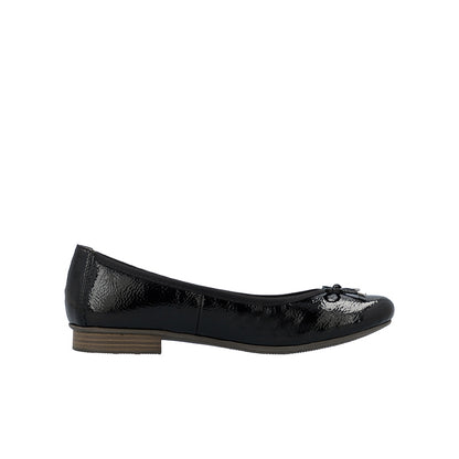 Rieker Women's Ballerina Black Classic Casual Shoes 51950