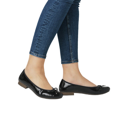 Rieker Women's Ballerina Black Classic Casual Shoes 51950