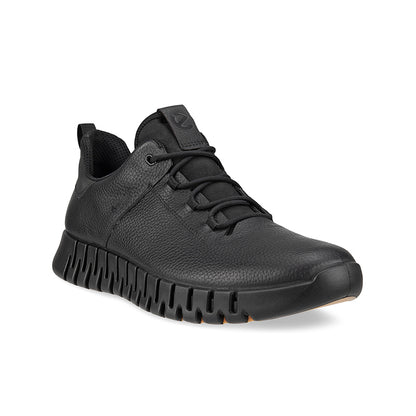 ECCO Gruuv Men's Sneakers Black Leather Waterproof Casual Shoes 525224