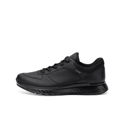 ECCO Exostride Men's Sneakers Black Leather Outdoor Casual Shoes 835304