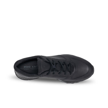 ECCO Exostride Men's Sneakers Black Leather Outdoor Casual Shoes 835304