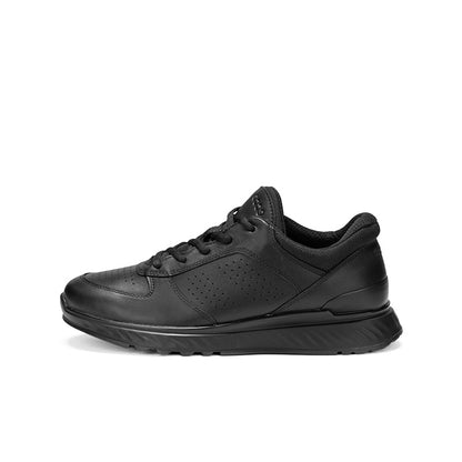 ECCO Exostride Men's Sneakers Black Leather Outdoor Casual Shoes 835314