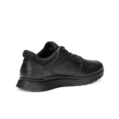 ECCO Exostride Men's Sneakers Black Leather Outdoor Casual Shoes 835314