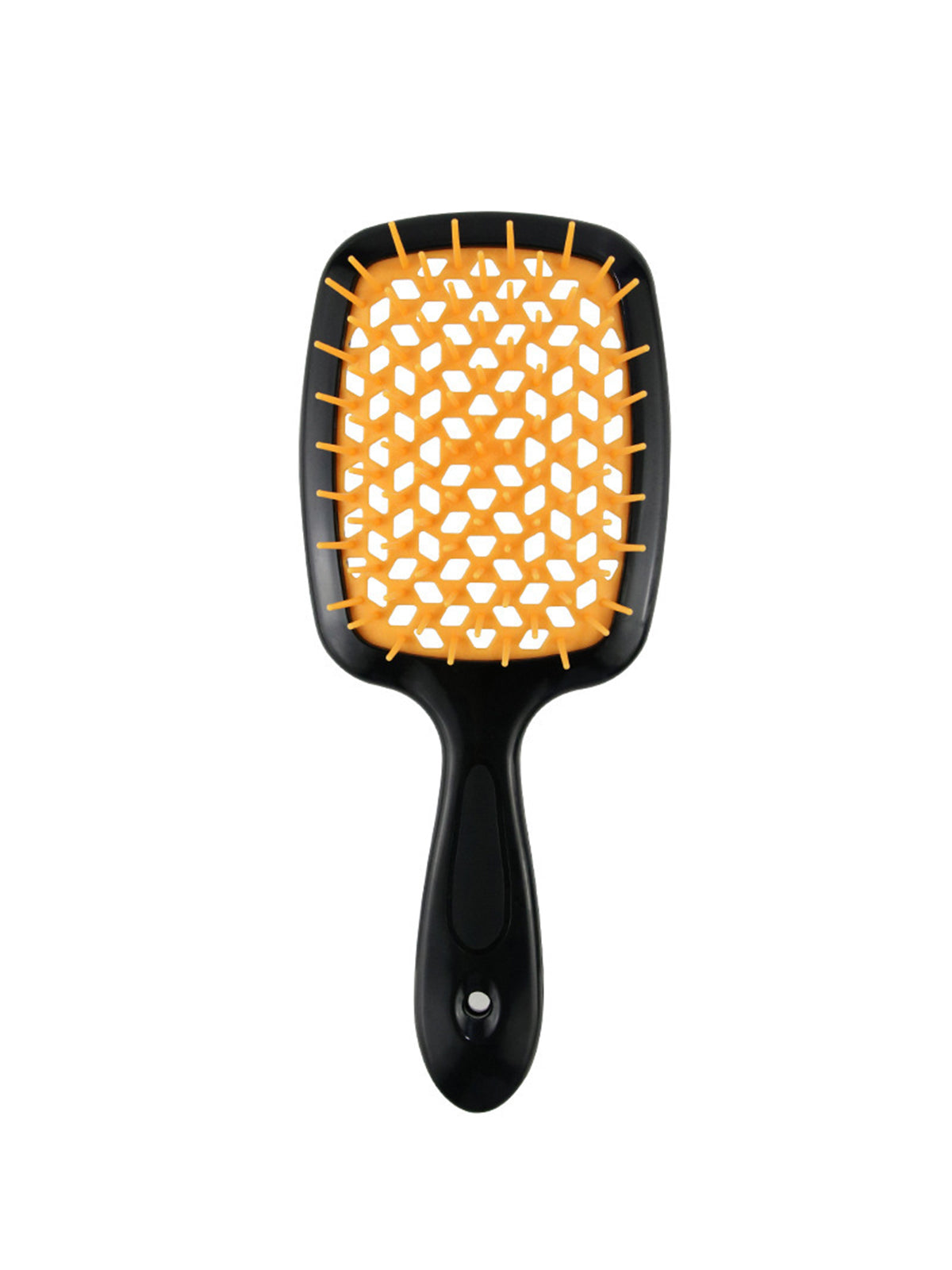 Sunrise vibes: Vibrant orange handle with white vented base makes this Ailsas brush both a functional tool and vanity statement.