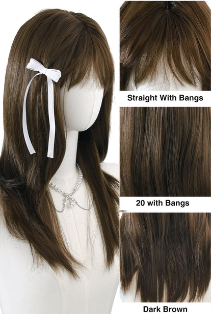 Bangs & Hairline Detail - Chestnut Wig by Ailsa's Wigs