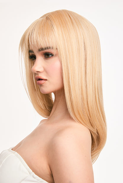 Left side professional look of 20" Eilis wig by Ailsa's Wigs ideal for video conferences and meetings