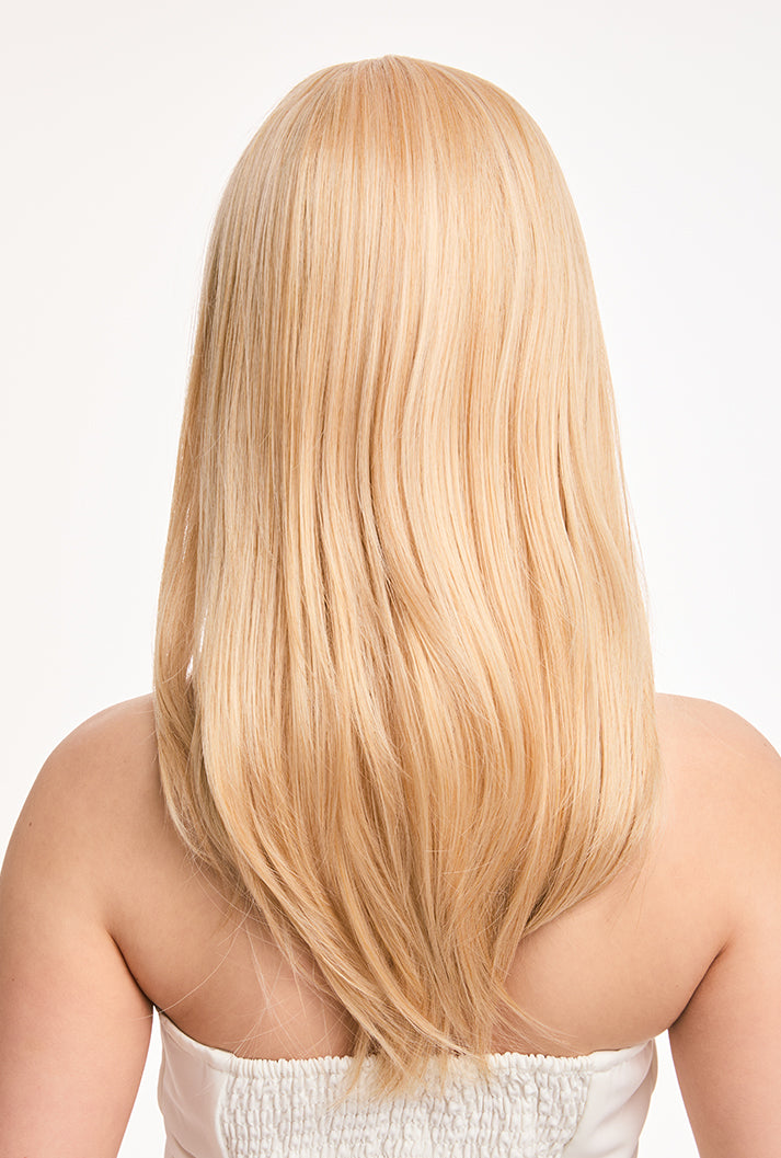 Back view color transition of Eilis wig by Ailsa's Wigs showing root-to-tip ombre technique