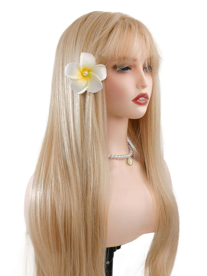 Right side view of 28" Vivienne wig by Ailsa's Wigs showcasing seamless dark-to-light gold ombre transition with professional coloring technique