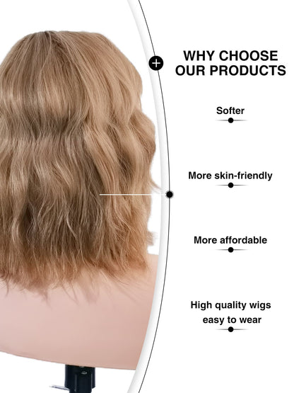 Caramel wig instant wear system with Ailsa's Wigs, demonstrating easy application