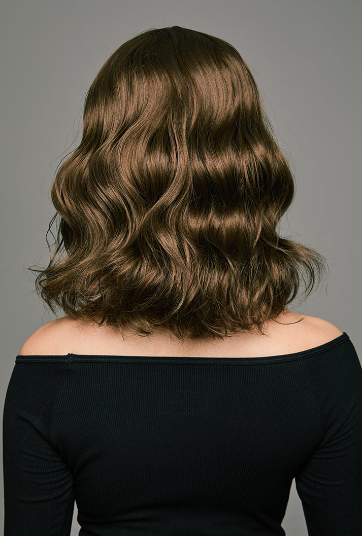 Cocoa Curly Synthetic Wig by Ailsa's Wigs - Voluminous & Bouncy Back View