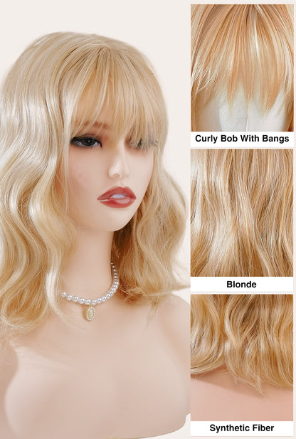 Soft Fringe & Curl Details - Gleam Synthetic Wig by Ailsa's Wigs