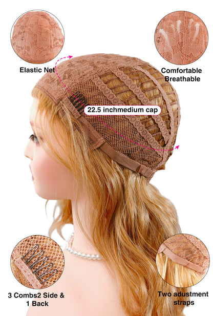 Breathable 3D cap system of Sandy wig by Ailsa's Wigs with triple-grip technology for all-day wear