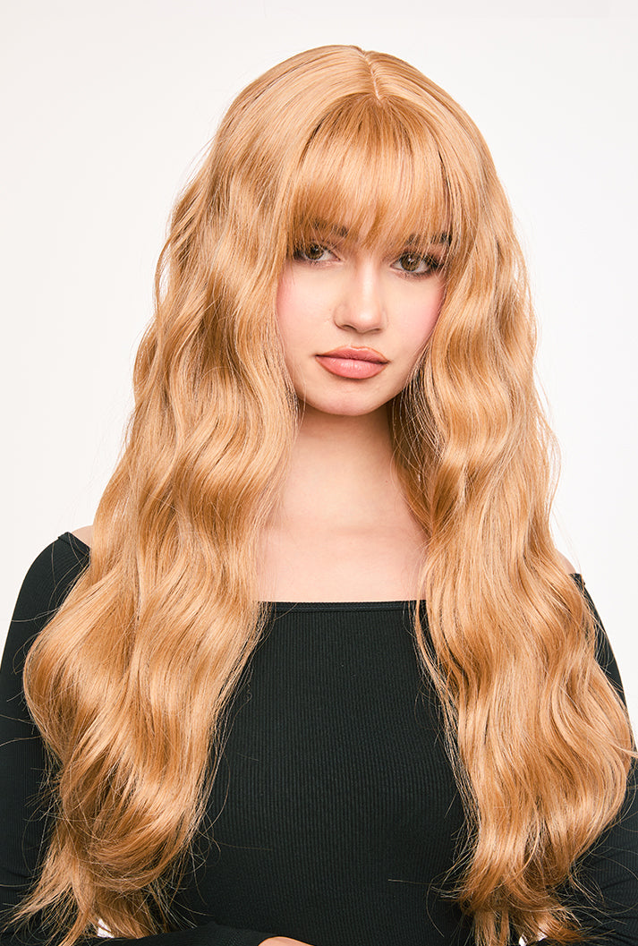 Lilith 26" Curly Wig by Ailsa's Wigs - Enchanting Forest Sprite Front View with Cascading Honey Curls