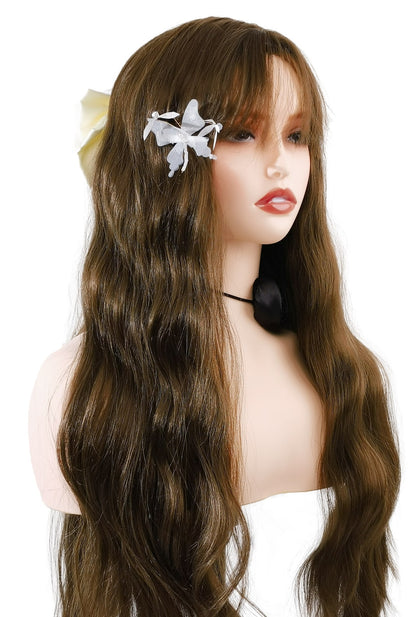 Mary 26" Wavy Wig by Ailsa's Wigs - Cascading Dark Brown Memory Waves Right Front View