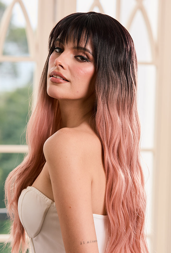 Dancing Curls - Angie Wig by Ailsa's Wigs Left Back View Showing Bounce Retention