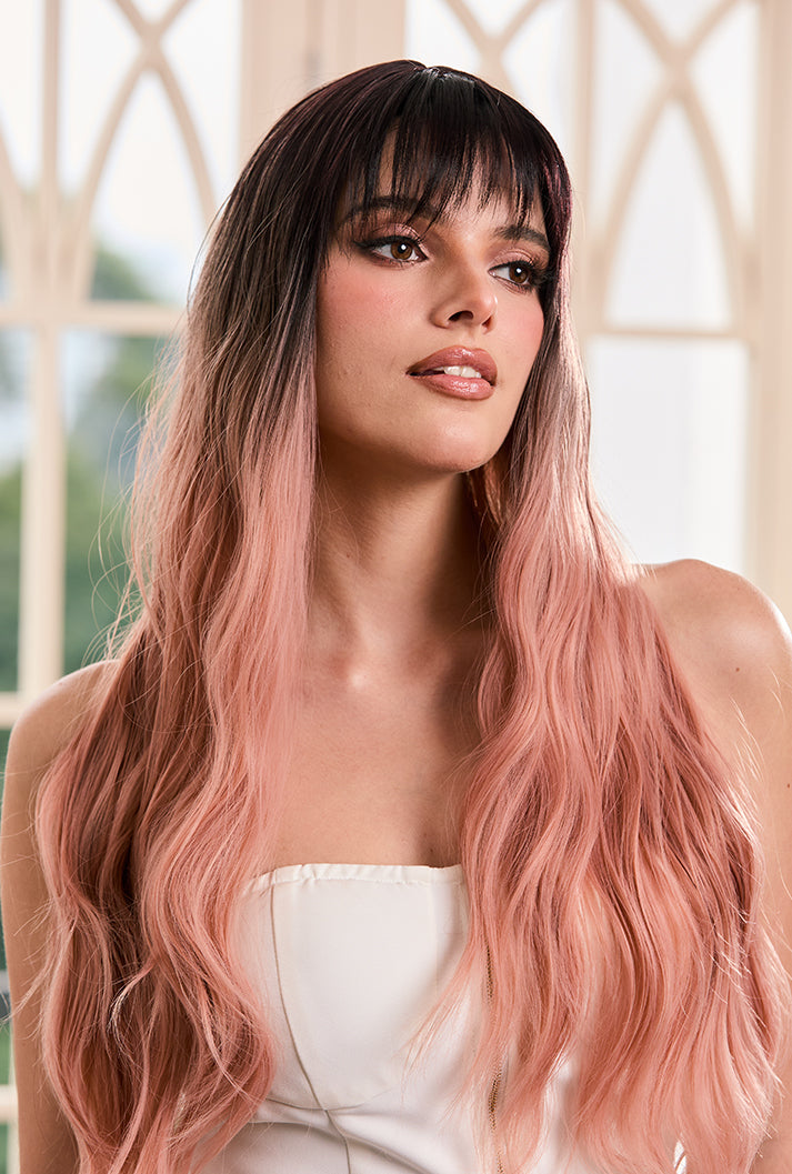 Fairy Punk Style - Angie Wig by Ailsa's Wigs Front View with Playful Pink Highlights