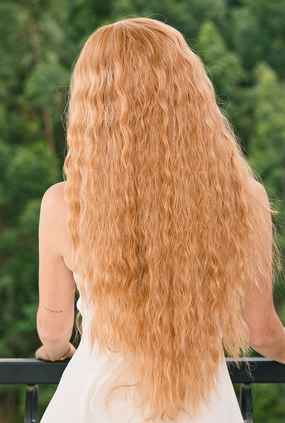 29" Length Statement - Luna Wig by Ailsa's Wigs Back View Showcasing Waist-Length Kinky Curls