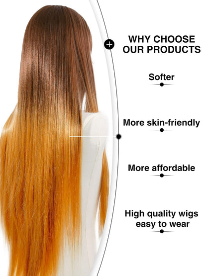 "Why Hannah?" Premium synthetic fibers mimic human hair, with heat resistance & easy care by Ailsa's Wigs.