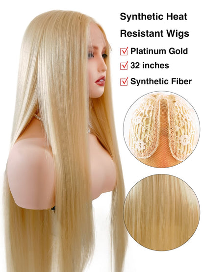 Nova's translucent lace & platinum strands: Breathable scalp with natural parting, vibrant color that lasts.