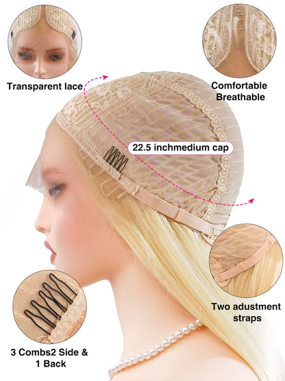 Nova's inner cap: 3 non-slip clips + 2 adjustable straps for a secure, customized fit with invisible lace.