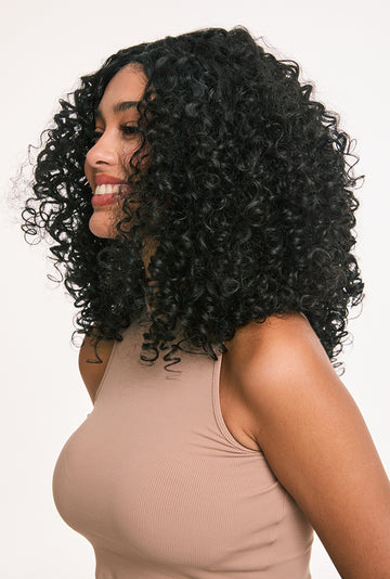 360° Curl Definition - Zoey Wig by Ailsa's Wigs Left Side Showcasing Uniform Spring Curls