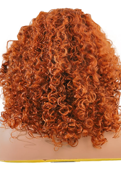 Joanna | 16" Ginger Afro Wig | T-Part Lace Front Synthetic Curly Wig | Ailsa's Wigs