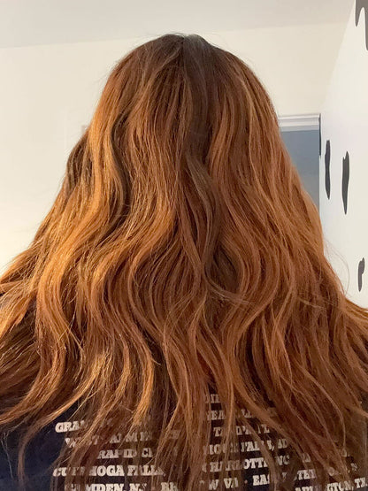 Grace | 18" Balayage Dark Brown-Brown Curly Wig | Synthetic Lace Front Wig | Ailsa's Wigs