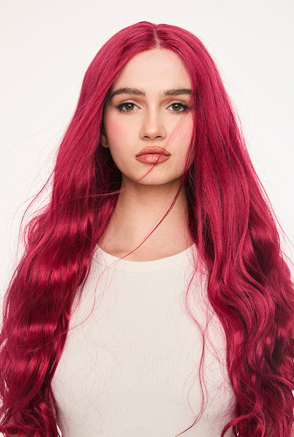 Scarlett | Wine Red Body Wave Wig | 26-Inch Party Hair | Heat-Resistant - Ailsa's Wigs