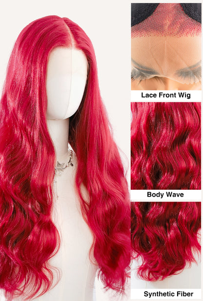 Micro-beauty of Scarlett by Ailsa's Wigs: Macro view reveals each hand-tied strand on the lace front, while the body wave fibers show their patented anti-frizz coating that maintains color vibrancy through 50+ washes.