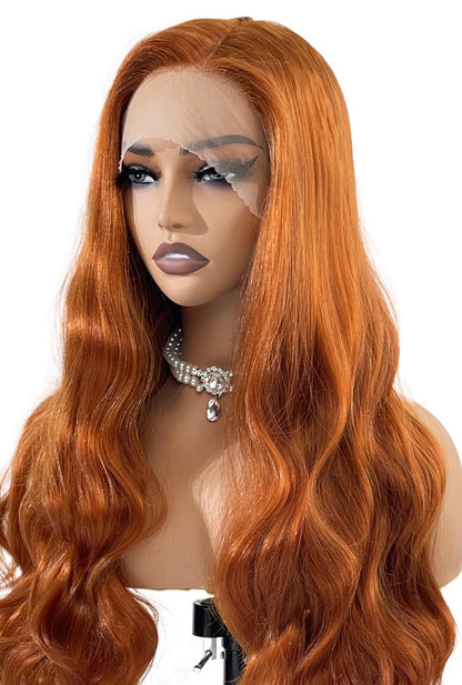 Lsla | 26" Long Ginger Body Wave Wig | Lace Front Synthetic Wig | Ailsa's Wigs