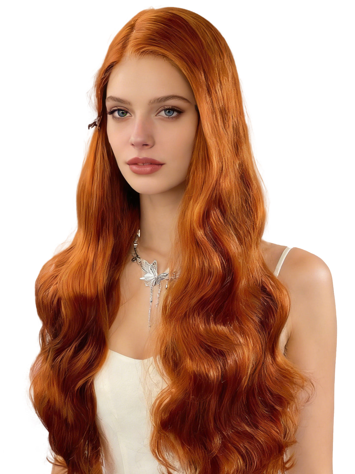 Lsla | 26" Long Ginger Body Wave Wig | Lace Front Synthetic Wig | Ailsa's Wigs