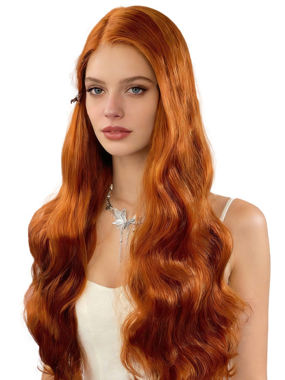 Lsla | 26" Long Ginger Body Wave Wig | Lace Front Synthetic Wig | Ailsa's Wigs