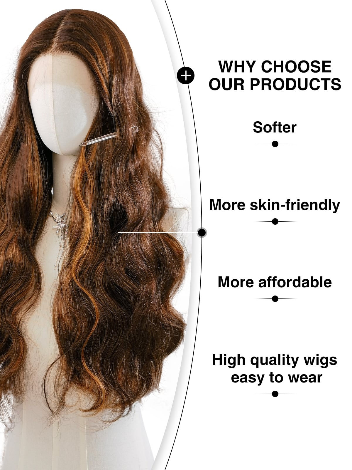 Natalia wig by Ailsa's Wigs combines salon-quality wave definition with everyday practicality, offering effortless beauty that lasts from morning to evening.