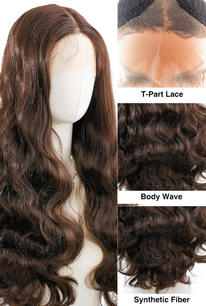 Close-up of Peyton's fibers by Ailsa's Wigs: Silky synthetic strands mimic natural hair's subtle color variations, with translucent lace disappearing against the scalp.