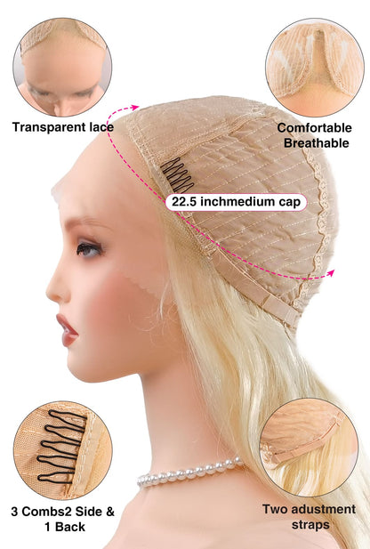 Breathable wig cap construction in Madeline by Ailsa's Wigs, featuring adjustable straps for secure all-day wear