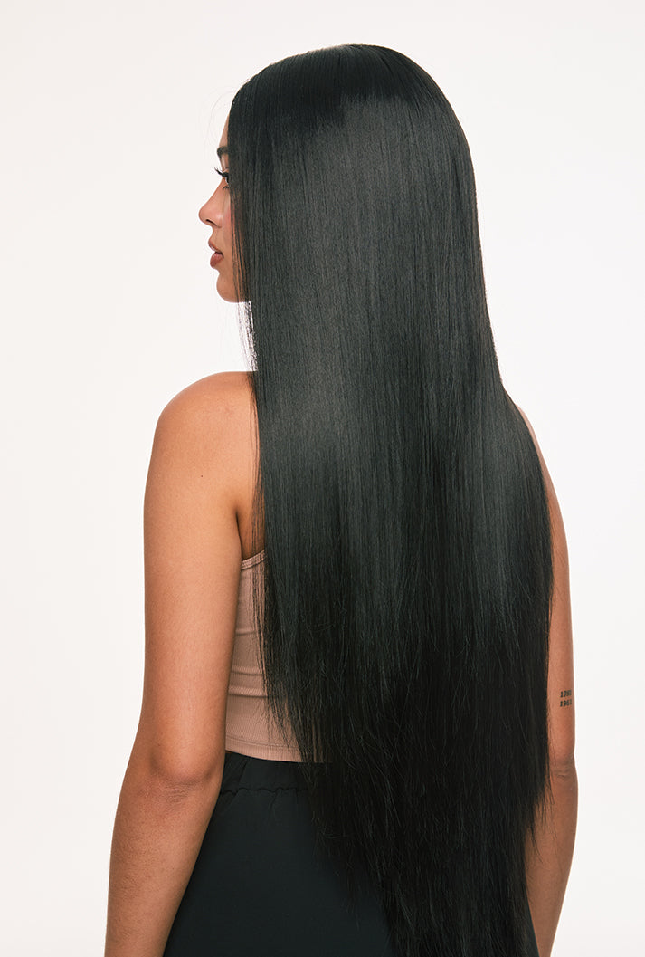 Clara | 32" Natural Black Straight Wig | 13x6 Lace Front Synthetic Wig | Ailsa's Wigs