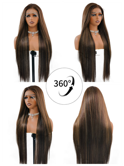 360° glamour spin of Lillian wig by Ailsa's Wigs, capturing light reflection from every angle