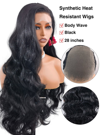 Side close-up of Addison by Ailsa's Wigs – highlighting air-light body waves and wide 13x6 lace front craftsmanship, blending seamlessly with skin.